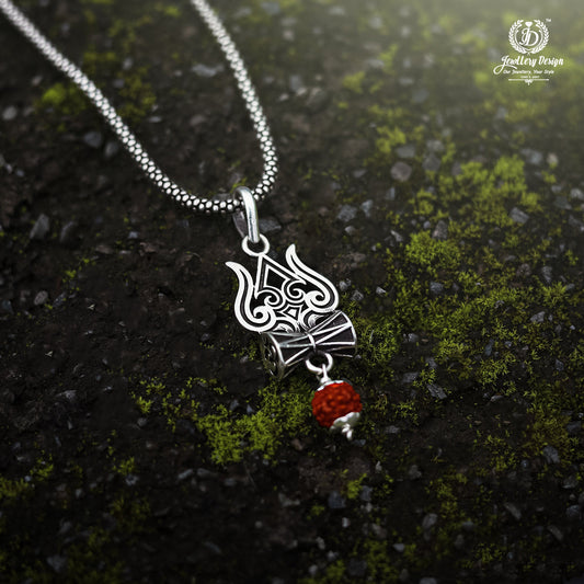 Carry the Energy of Lord Shiva – Buy the Trishul Damru Rudraksha Pendant Chain Now