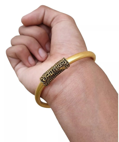 Om namo shivay kara Hindu kada trishul trident rudraksha bead bracelet