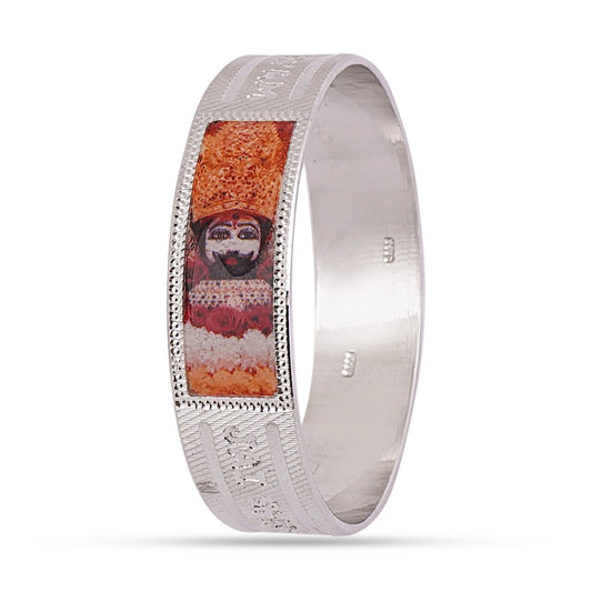 Divine Elegance Khatu Shyam Kada – Handmade & Silver-Plated